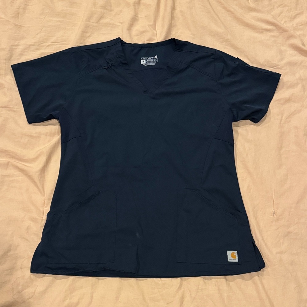 Carhartt Dark Blue V-Neck Scrub Top